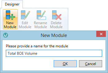 New Module window